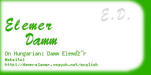 elemer damm business card